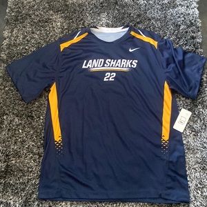 Men’s NCAA Ole Miss Rebels Landsharks (defensive mascot) practice shirt